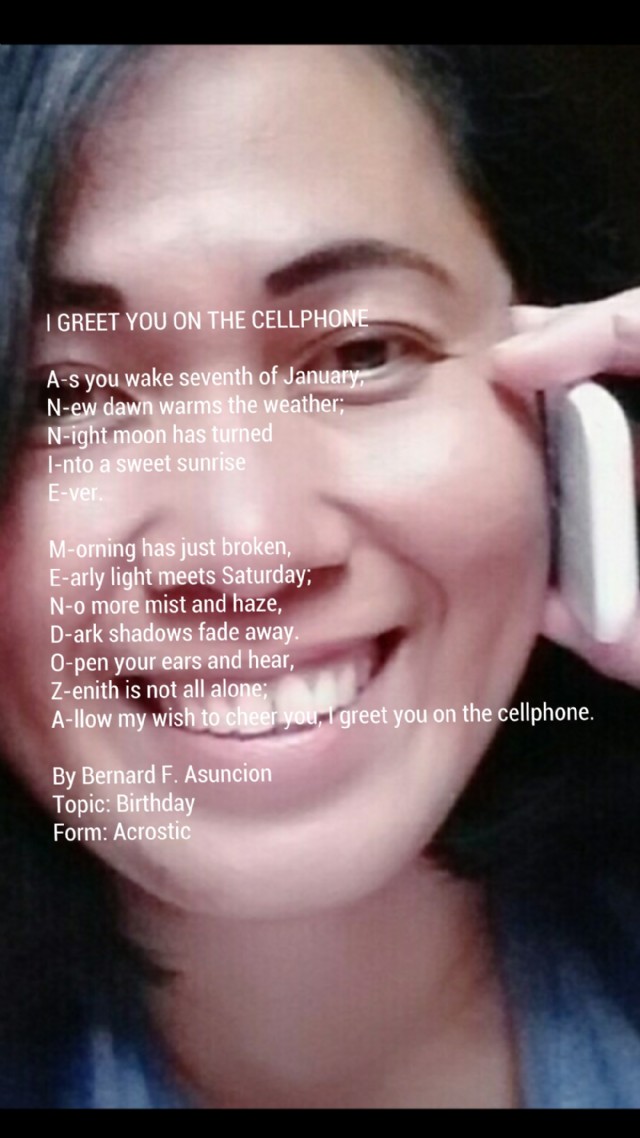 I Greet You On The Cellphone