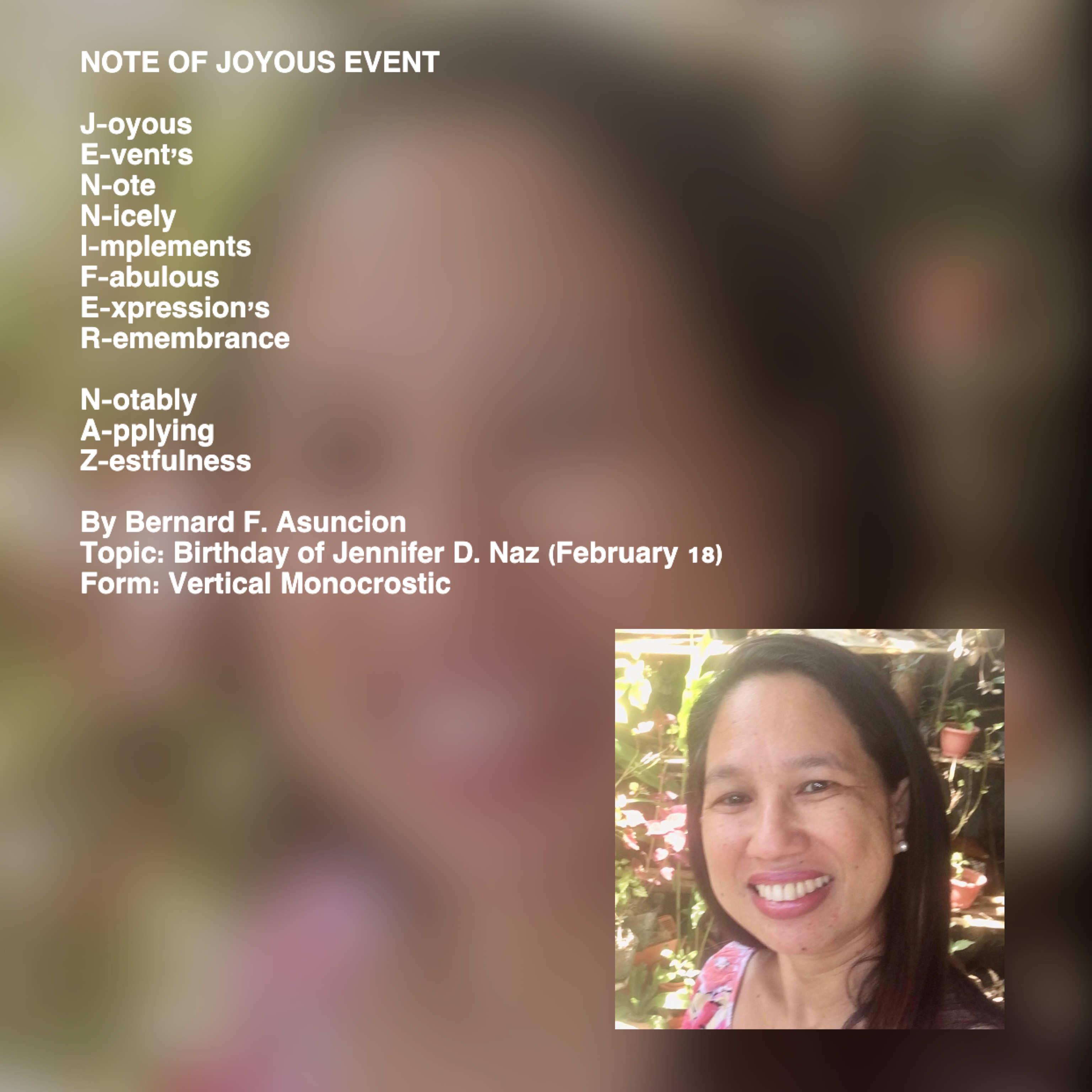 Note Of Joyous Event