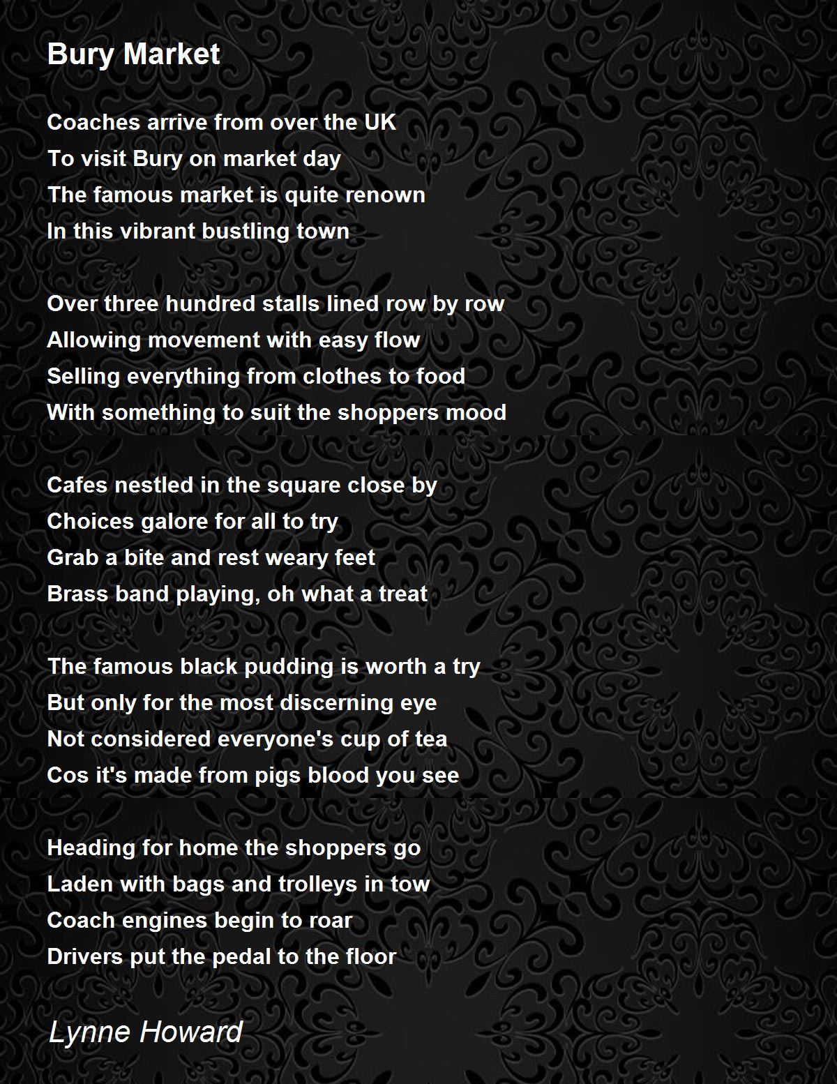 Bury Market Bury Market Poem by Lynne Howard