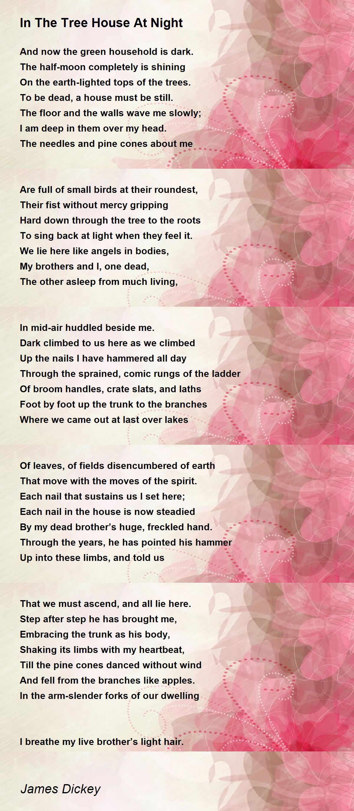 In The Tree House At Night In The Tree House At Night Poem by James