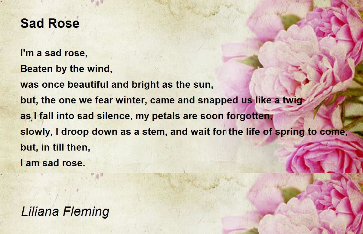 Sad Rose Sad Rose Poem by Liliana Fleming