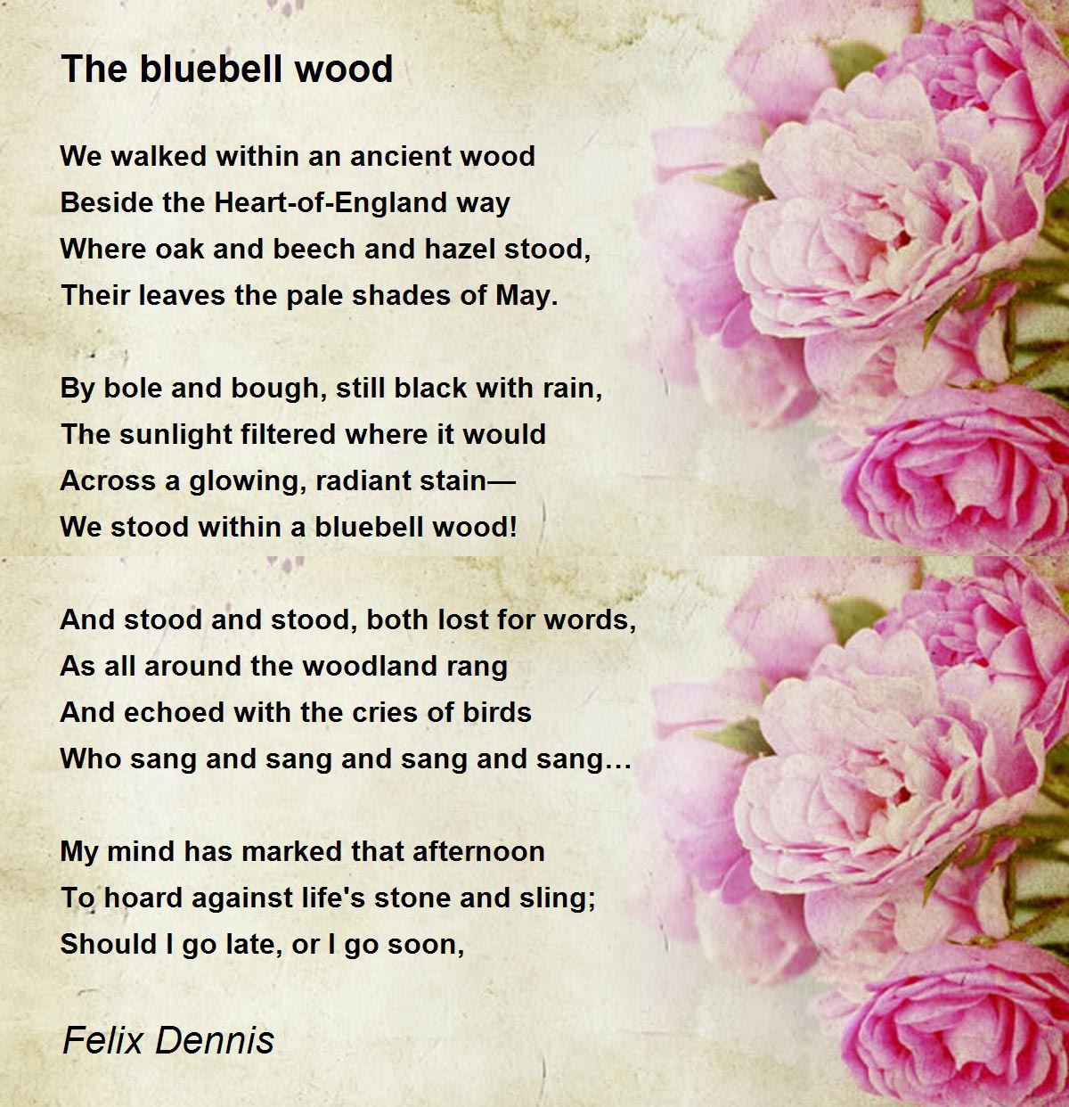 The bluebell wood The bluebell wood Poem by Felix Dennis