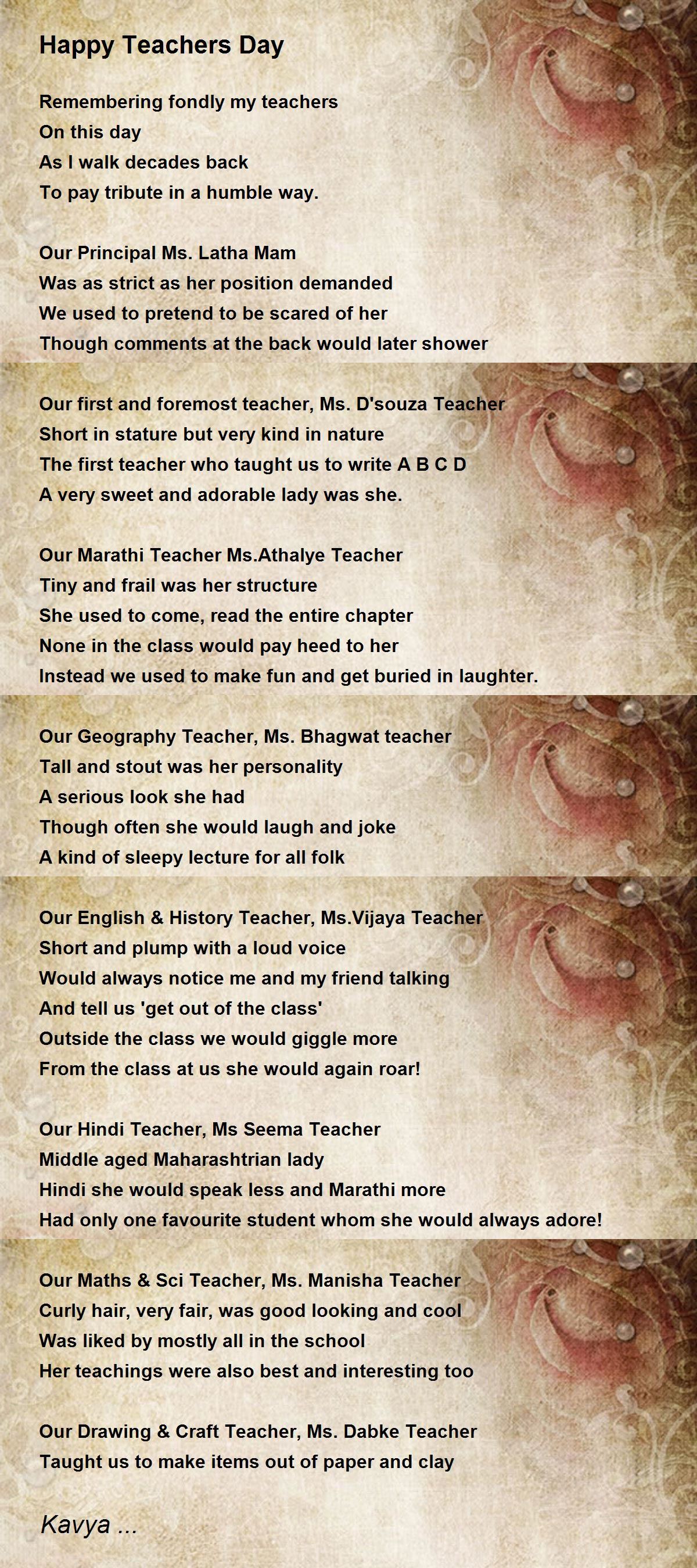 World Teachers Day Poems