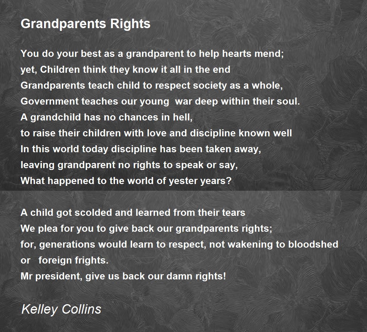 Grandparents Rights Grandparents Rights Poem by Kelley Collins
