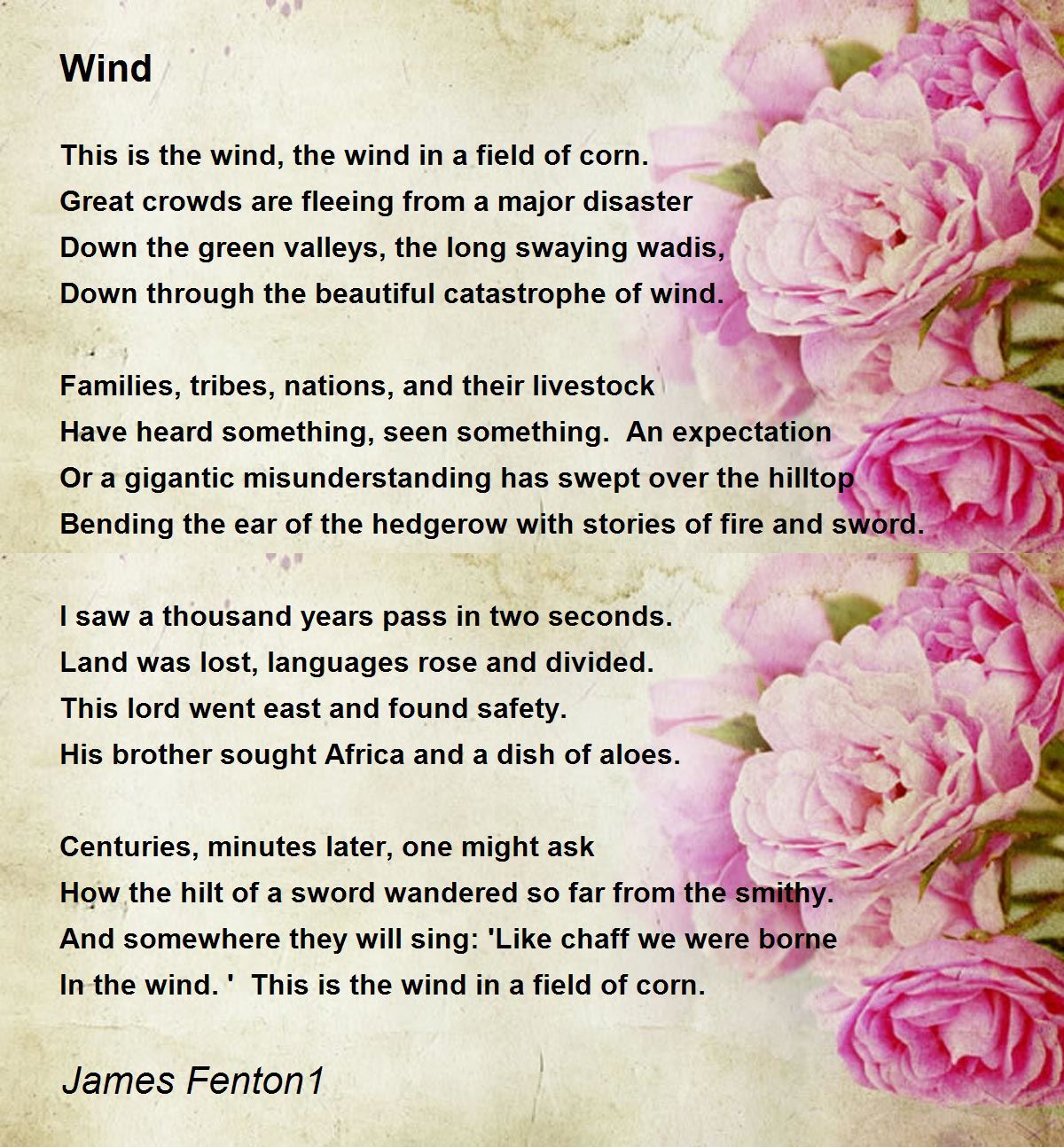 Wind Wind Poem by James Fenton1