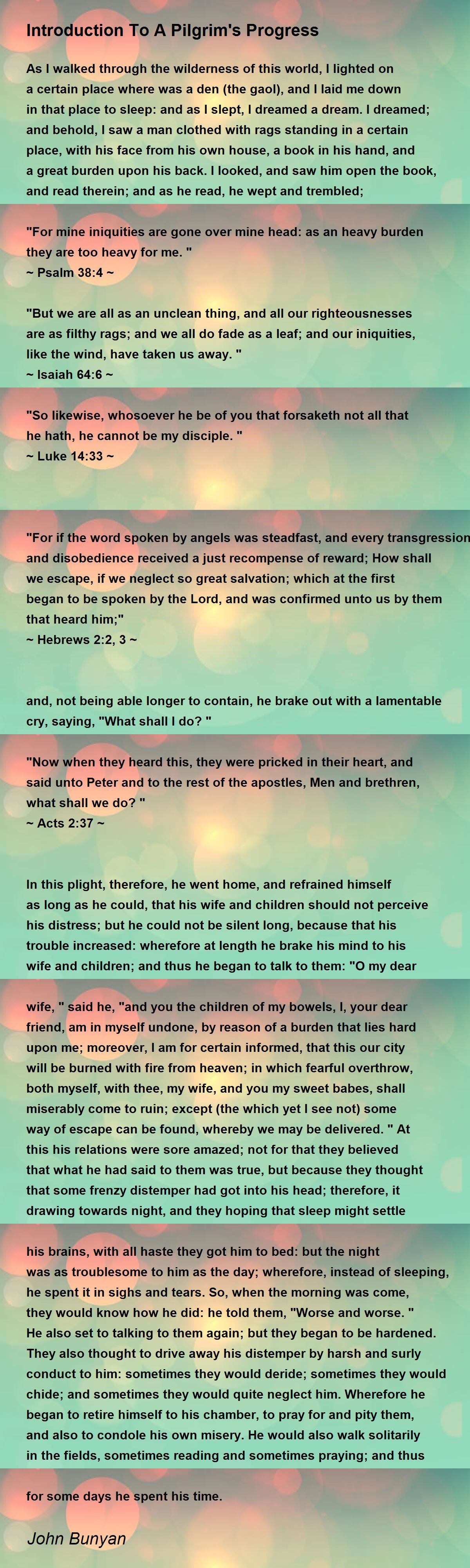 Introduction To A Pilgrim's Progress by John Bunyan - Introduction To A