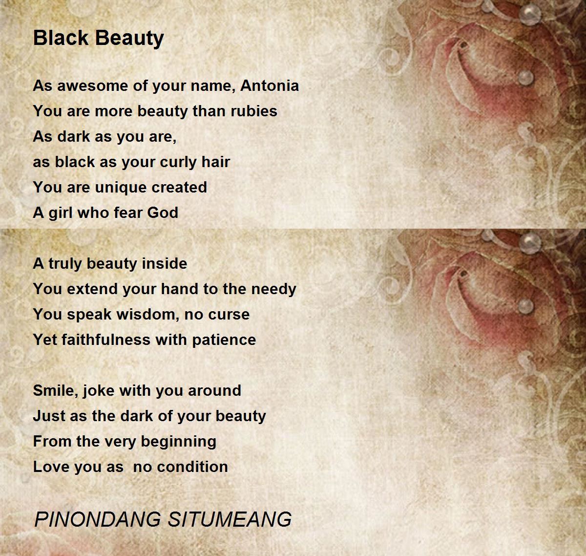 Black Beauty Black Beauty Poem by PINONDANG SITUMEANG
