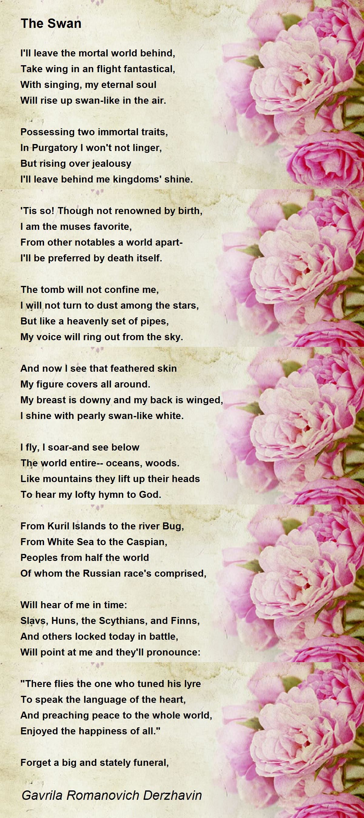 The Swan The Swan Poem by Gavrila Romanovich Derzhavin