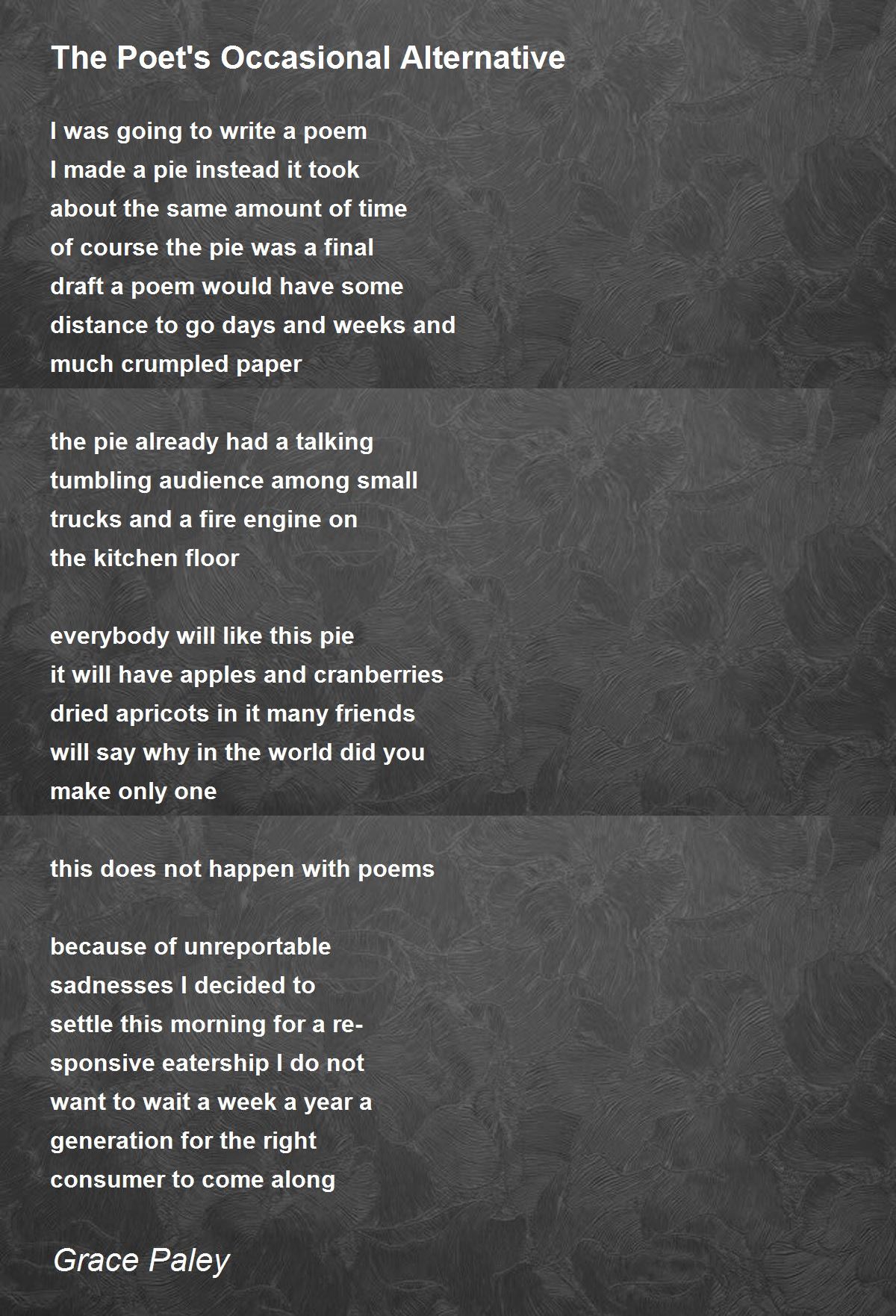 Occasional poetry image