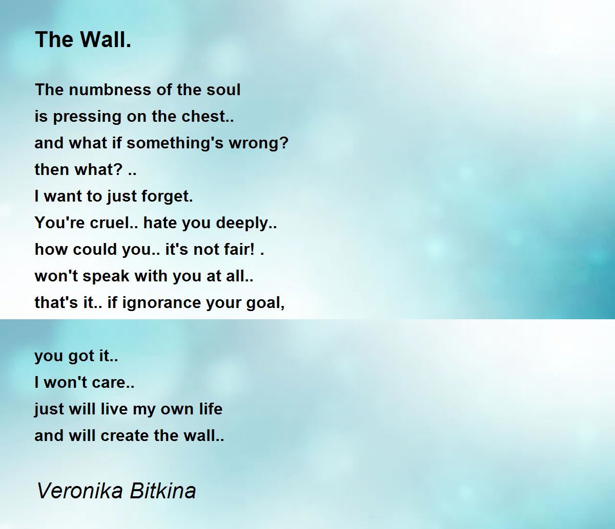 Great wall poem