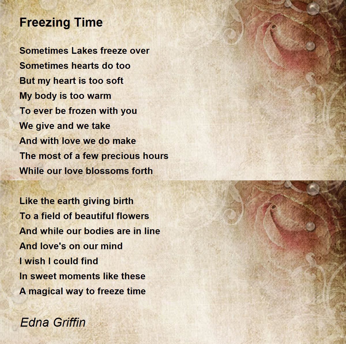 Freezing Time Freezing Time Poem by Edna Griffin