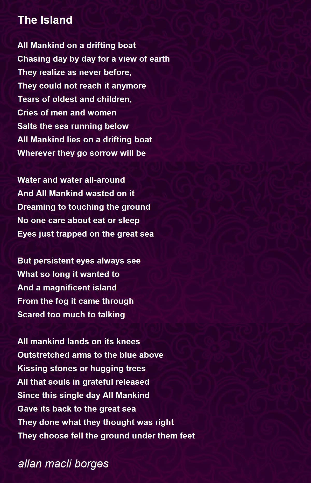 The Island by allan macli The Island Poem