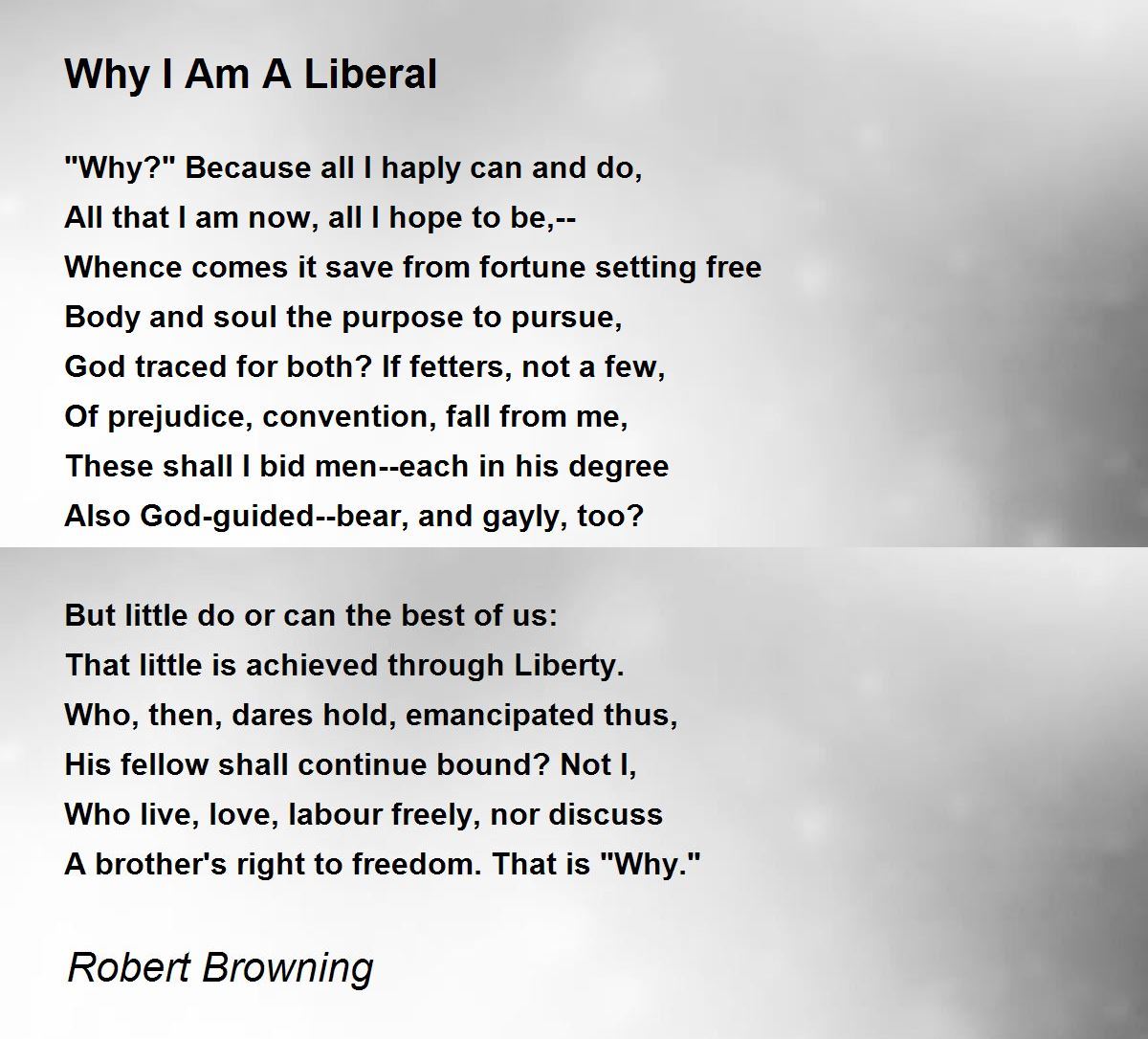 Why I Am a Liberal