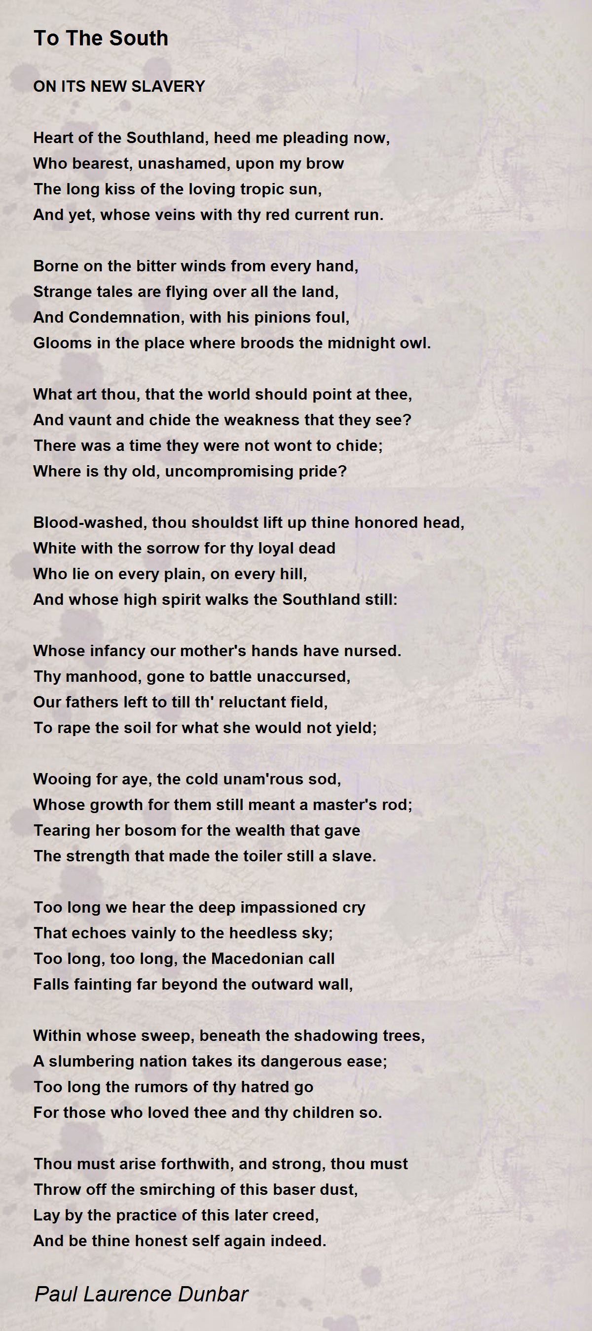 Weltschmertz Poem By Paul Laurence Dunbar Poem Hunter - vrogue.co