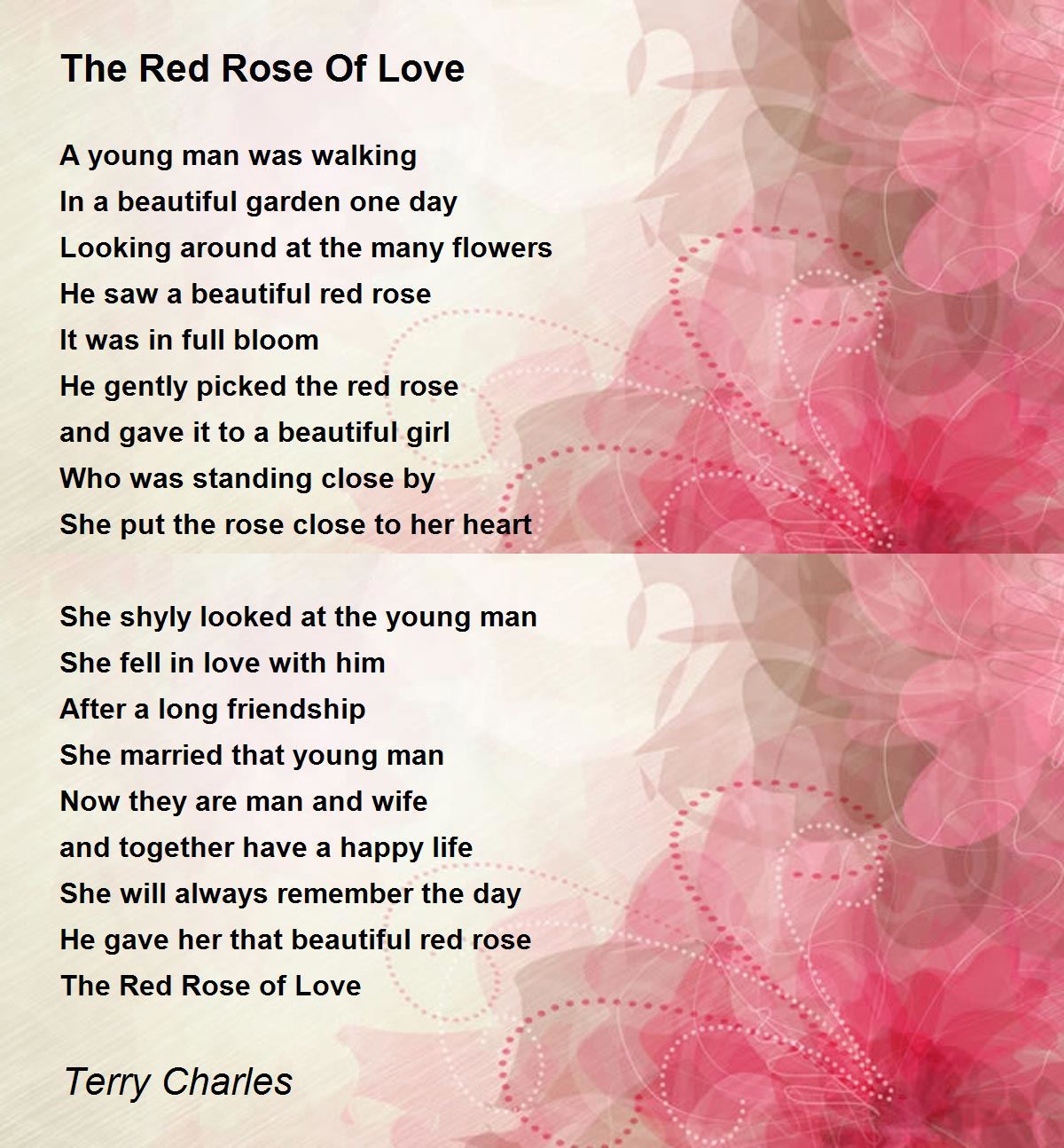 The Red Rose Of Love by Terry Charles The Red Rose Of Love Poem