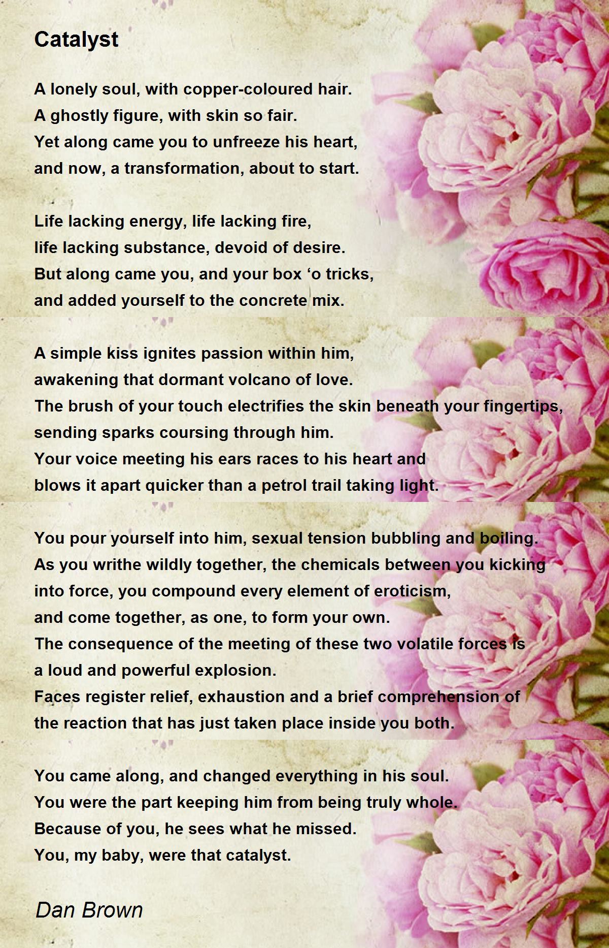 Catalyst Catalyst Poem by Dan Brown