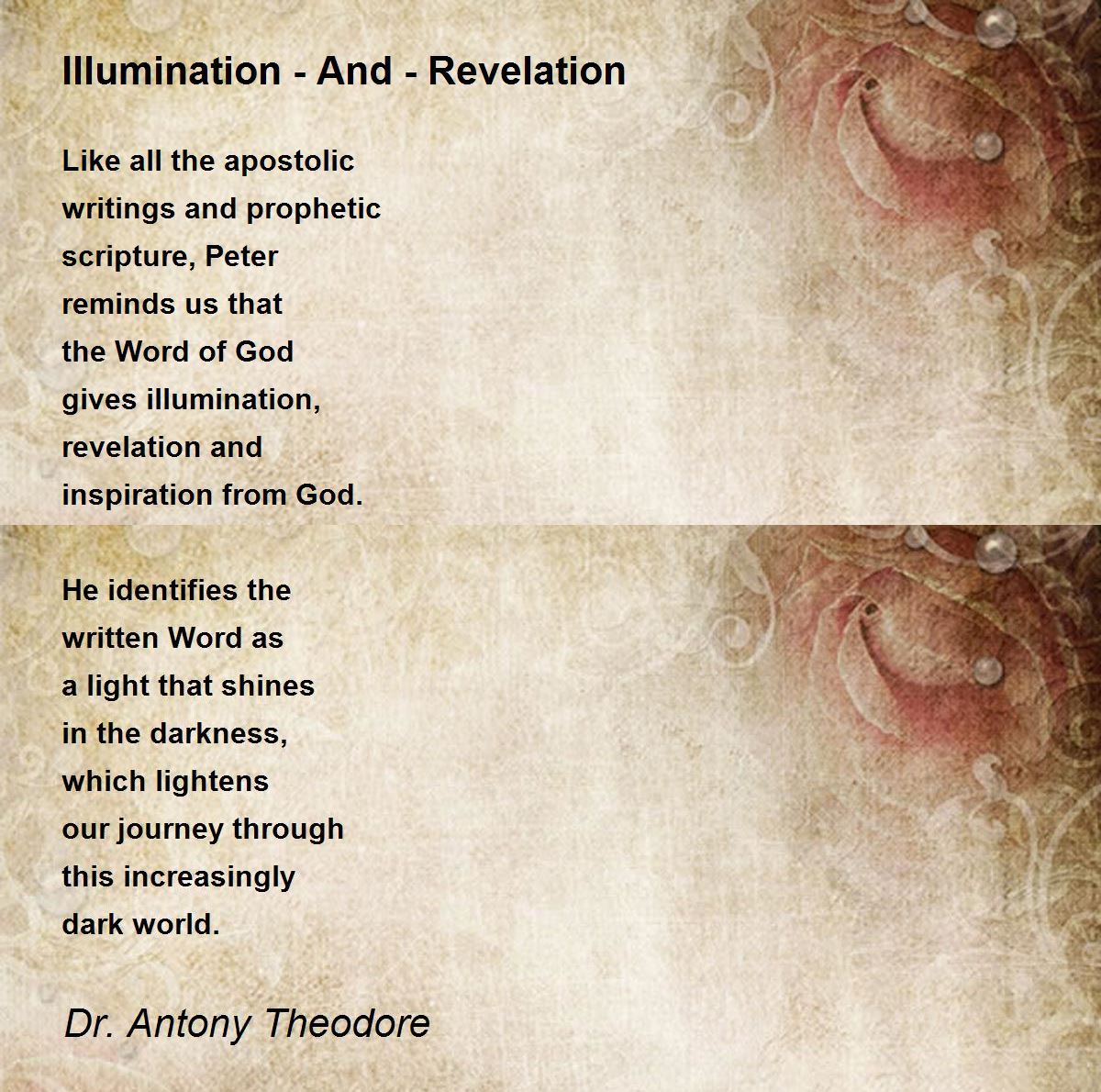 Illumination And Revelation Illumination And Revelation Poem