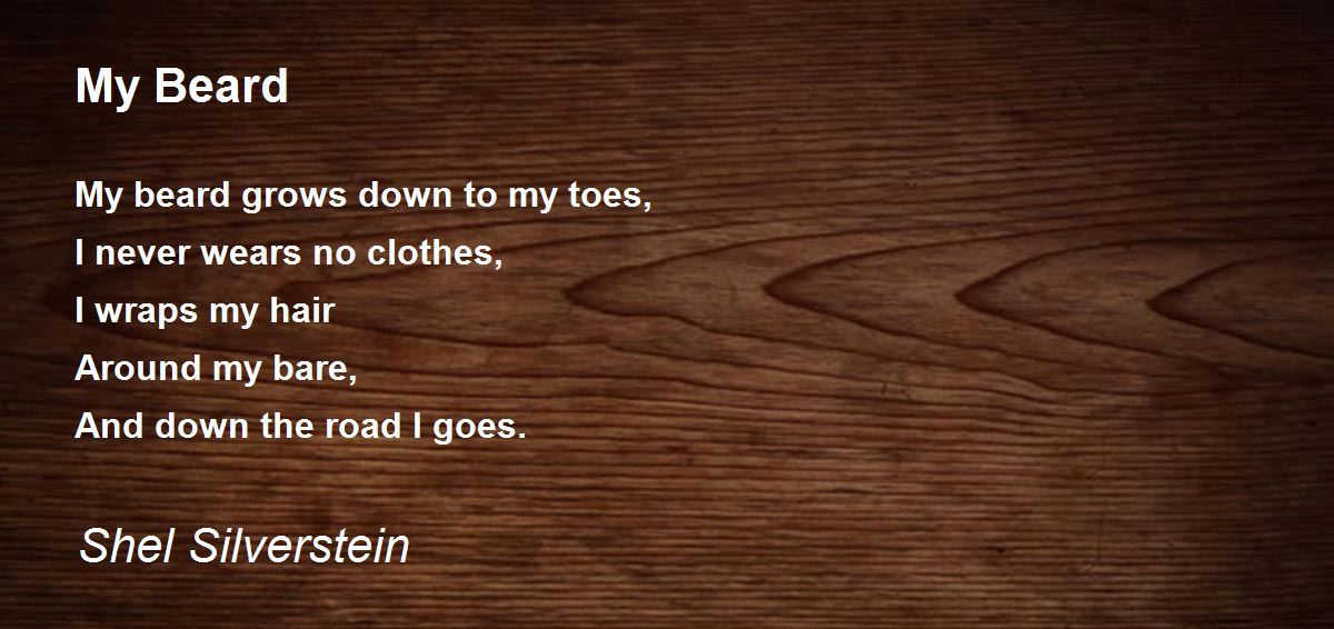 My Beard by Shel Silverstein - My Beard Poem