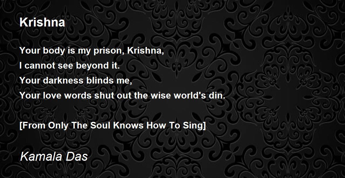 Krishna Poem by Kamala Das Poem Hunter
