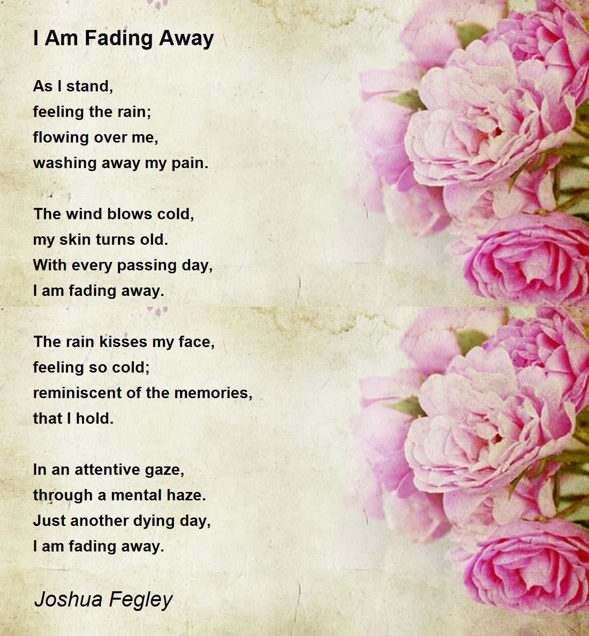 I Am Fading Away Poem by Joshua Fegley - Poem Hunter