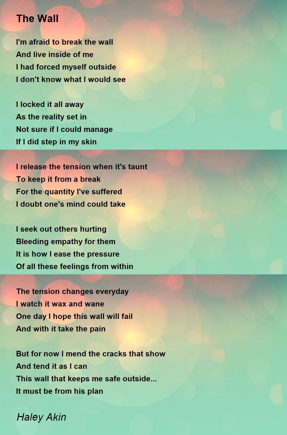 Great wall poem