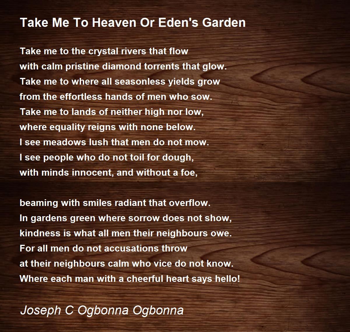 Take Me To Heaven Or Eden's Garden - Take Me To Heaven Or Eden's Garden