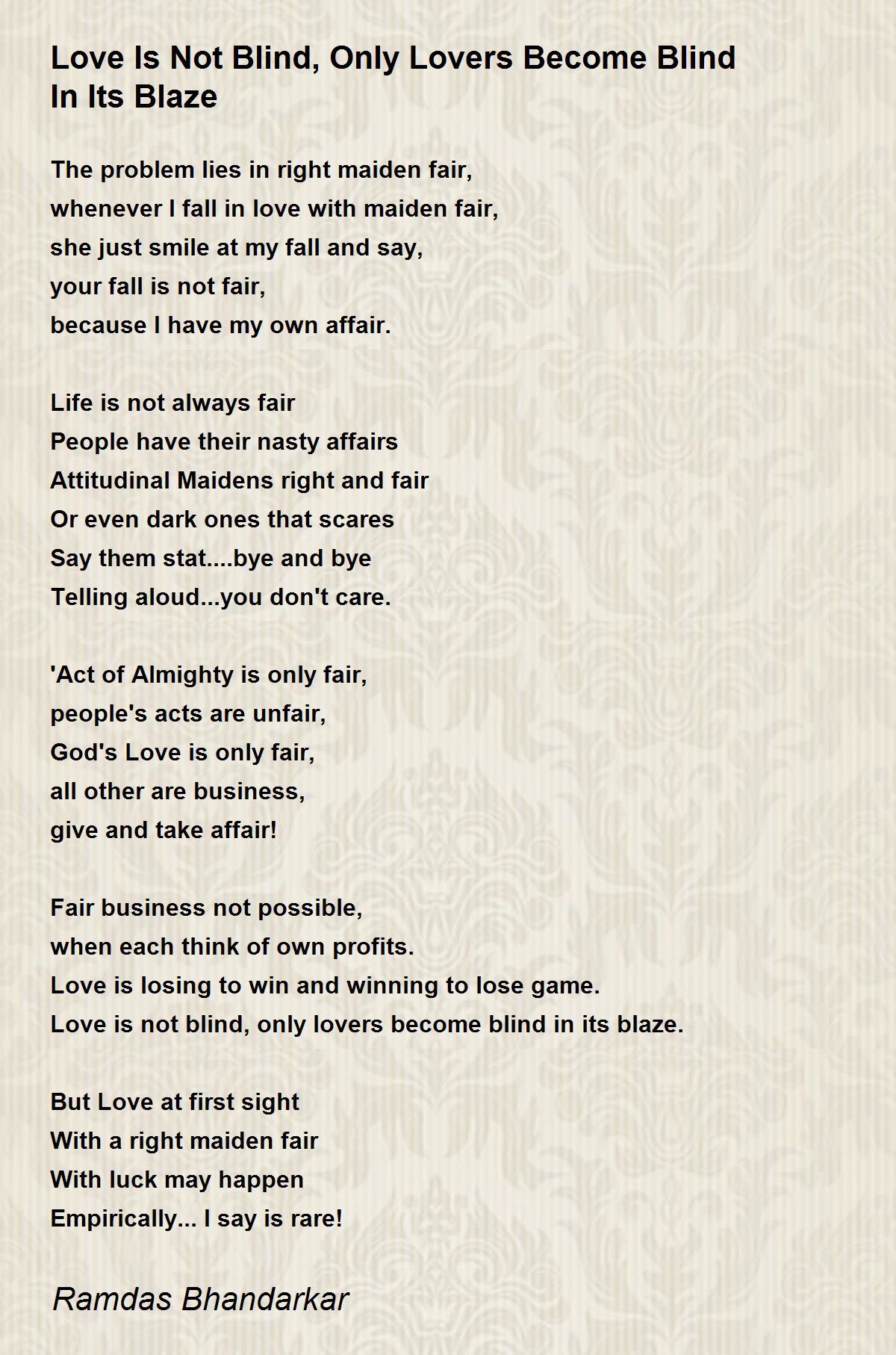 Life Is Not Always Fair Poem