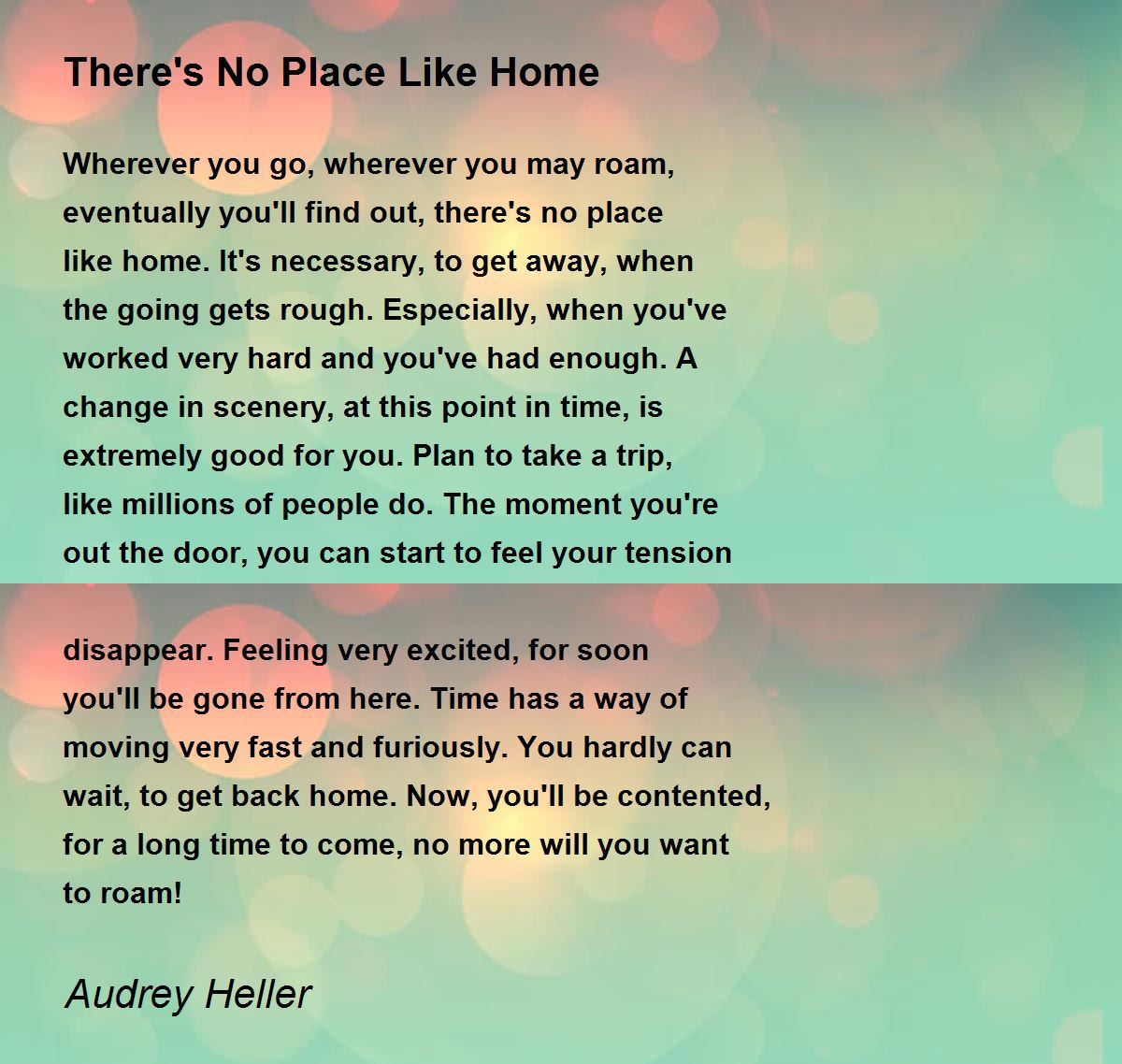 essay on no place like home