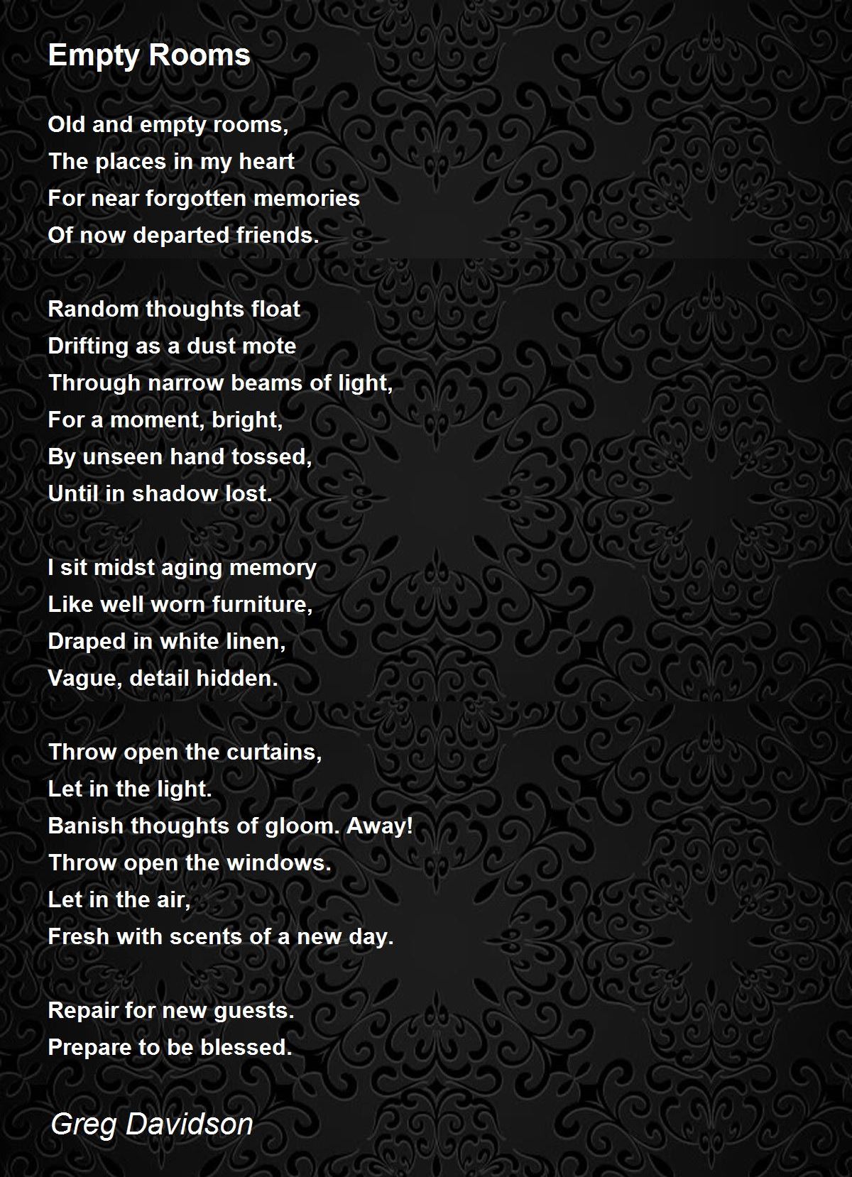 Empty Rooms Empty Rooms Poem by Greg Davidson