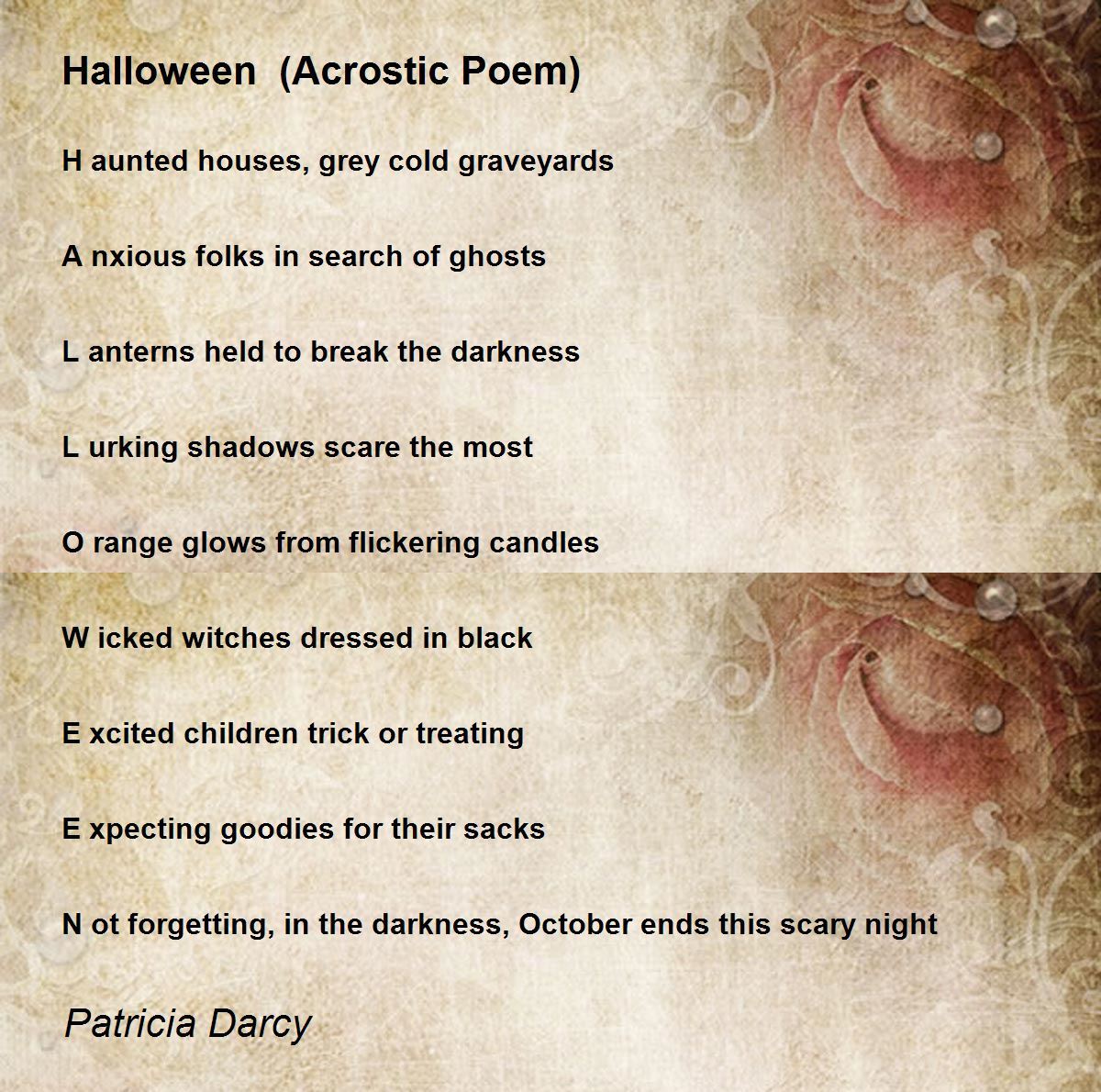 Halloween (Acrostic Poem) Halloween (Acrostic Poem) Poem by Patricia
