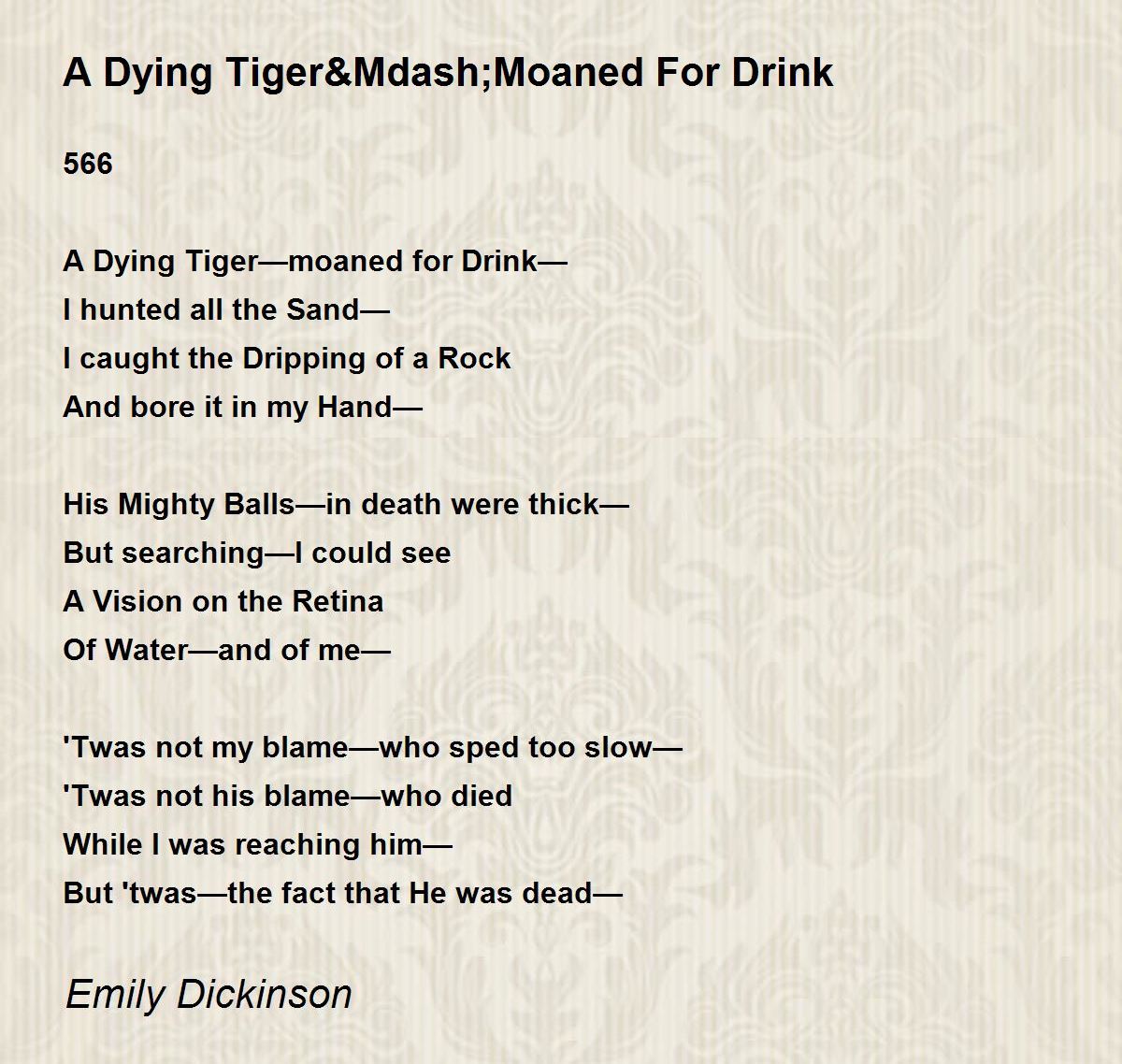 famous tiger poems