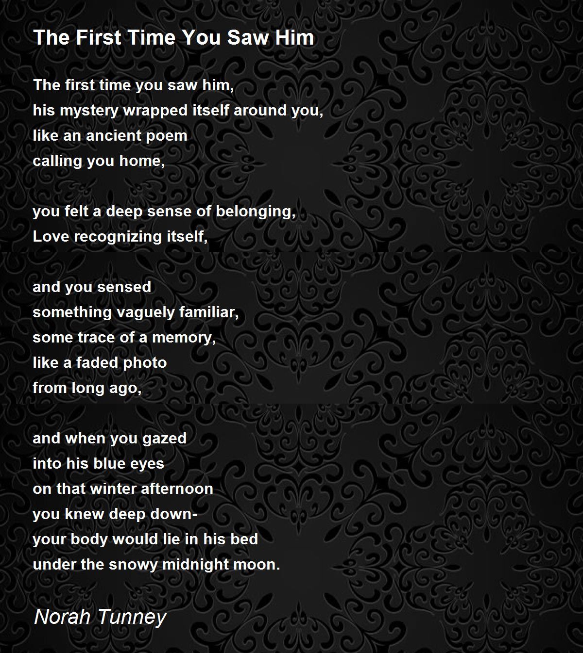 The First Time You Saw Him by Norah Tunney The First Time You Saw Him