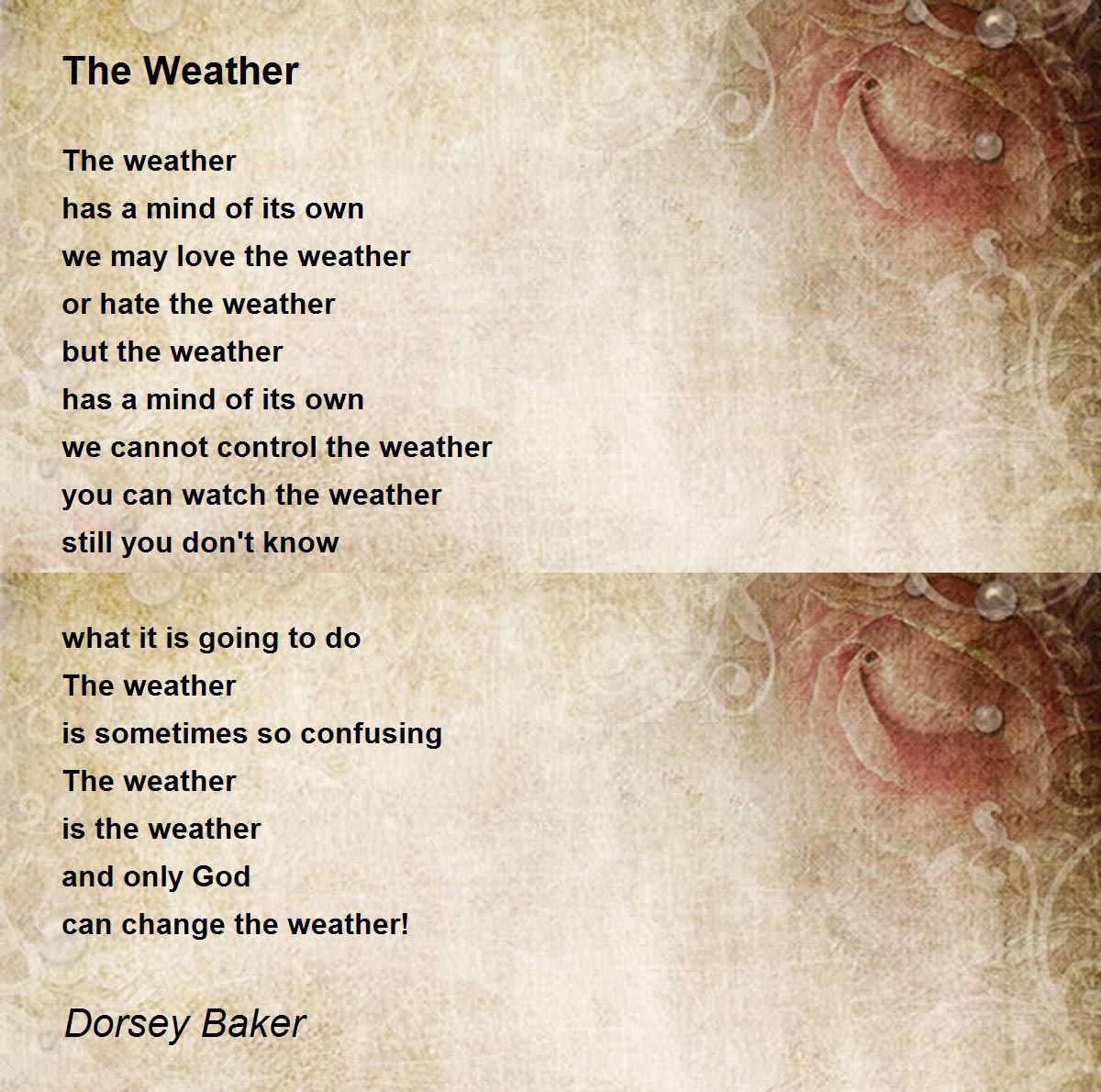 Famous Poems About Weather , Famous Poems About Rain – GTHWE