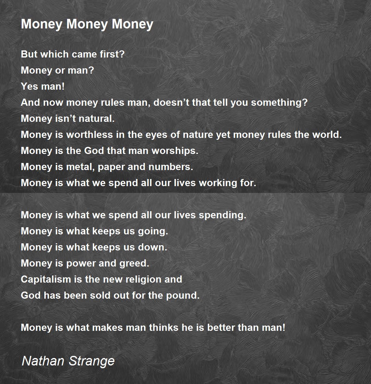 Песня мани мани на английском. Money money money текст. Poem about money. Рэп про деньги на английском. Текст для рэпа про деньги.