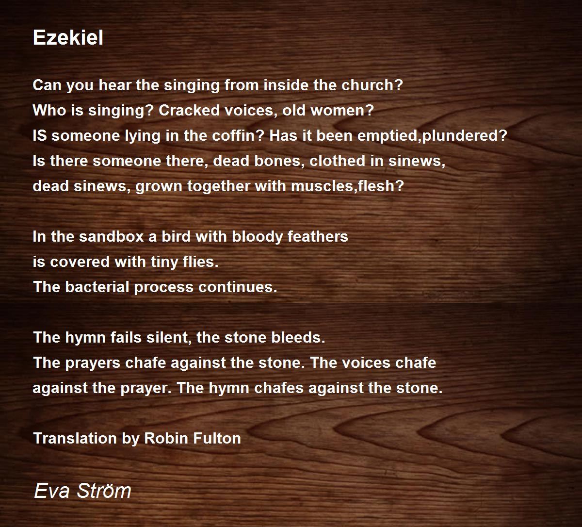 case study poem by ezekiel summary