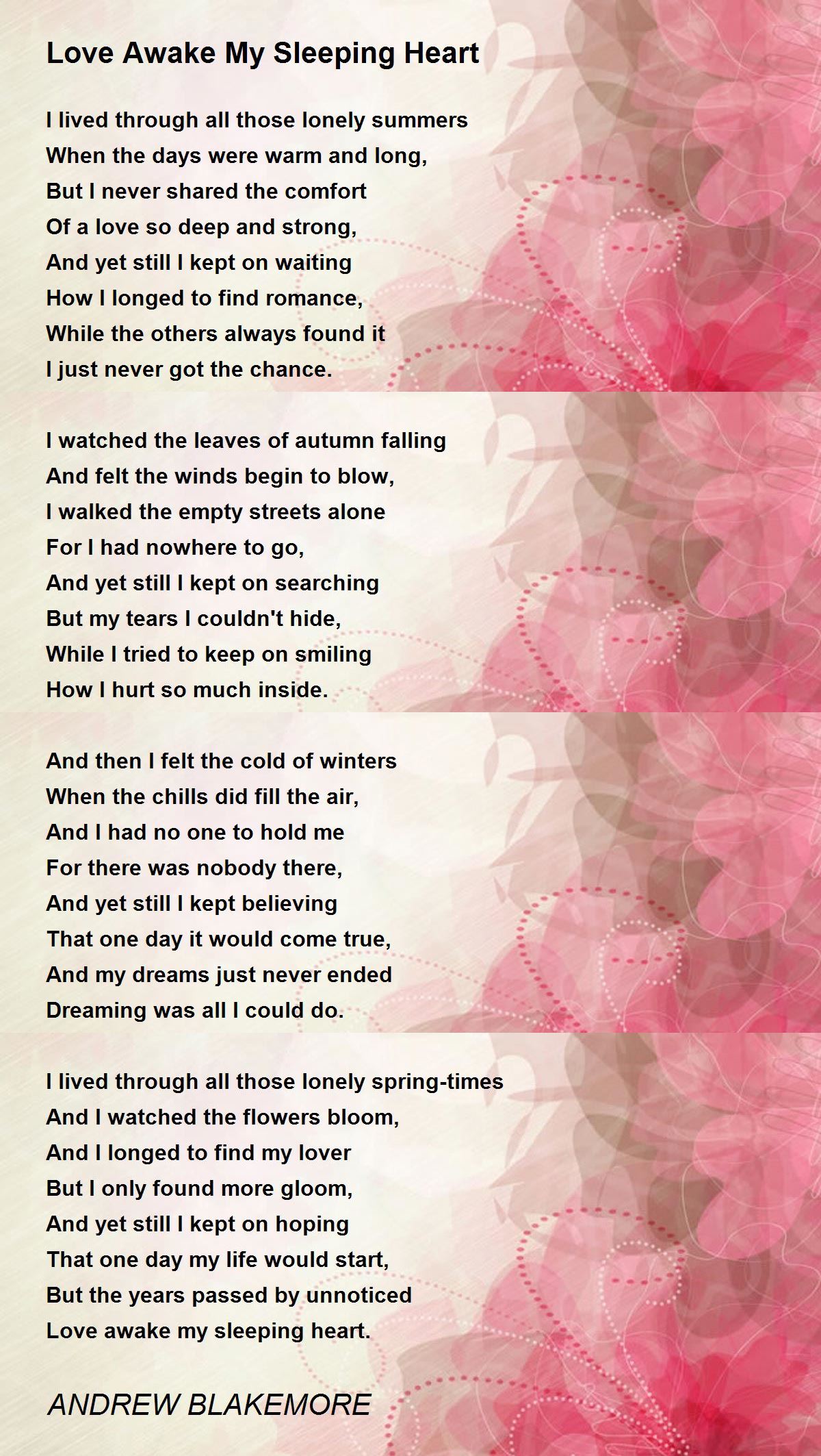 Love Awake My Sleeping Heart Love Awake My Sleeping Heart Poem by