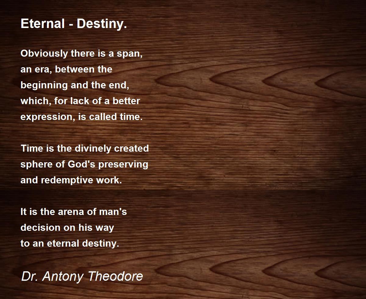Embrace Your Destiny Poem