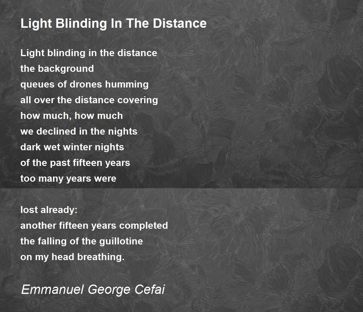 Light Blinding In The Distance by Emmanuel Cefai Light