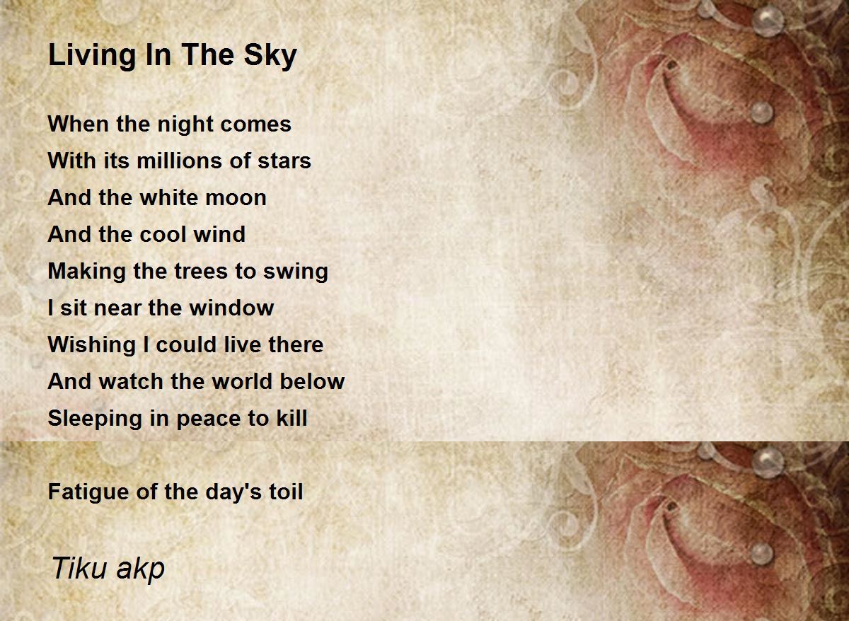 creative writing on life in the sky