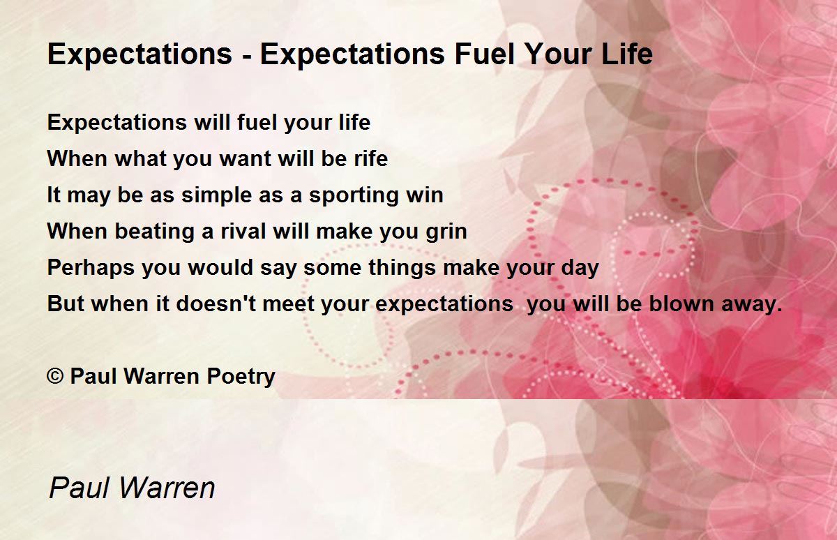 Expectations - Expectations Fuel Your Life by Paul Warren ...