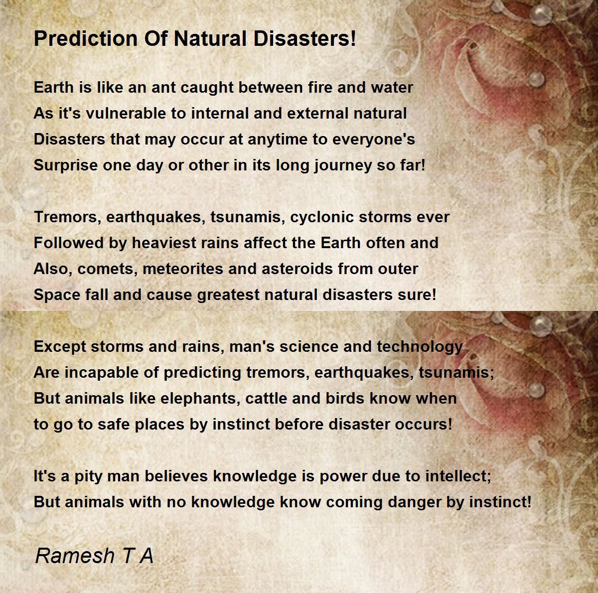 Natural-disasters-5 Poems - Poems For Natural-disasters-5 Poems - Poem