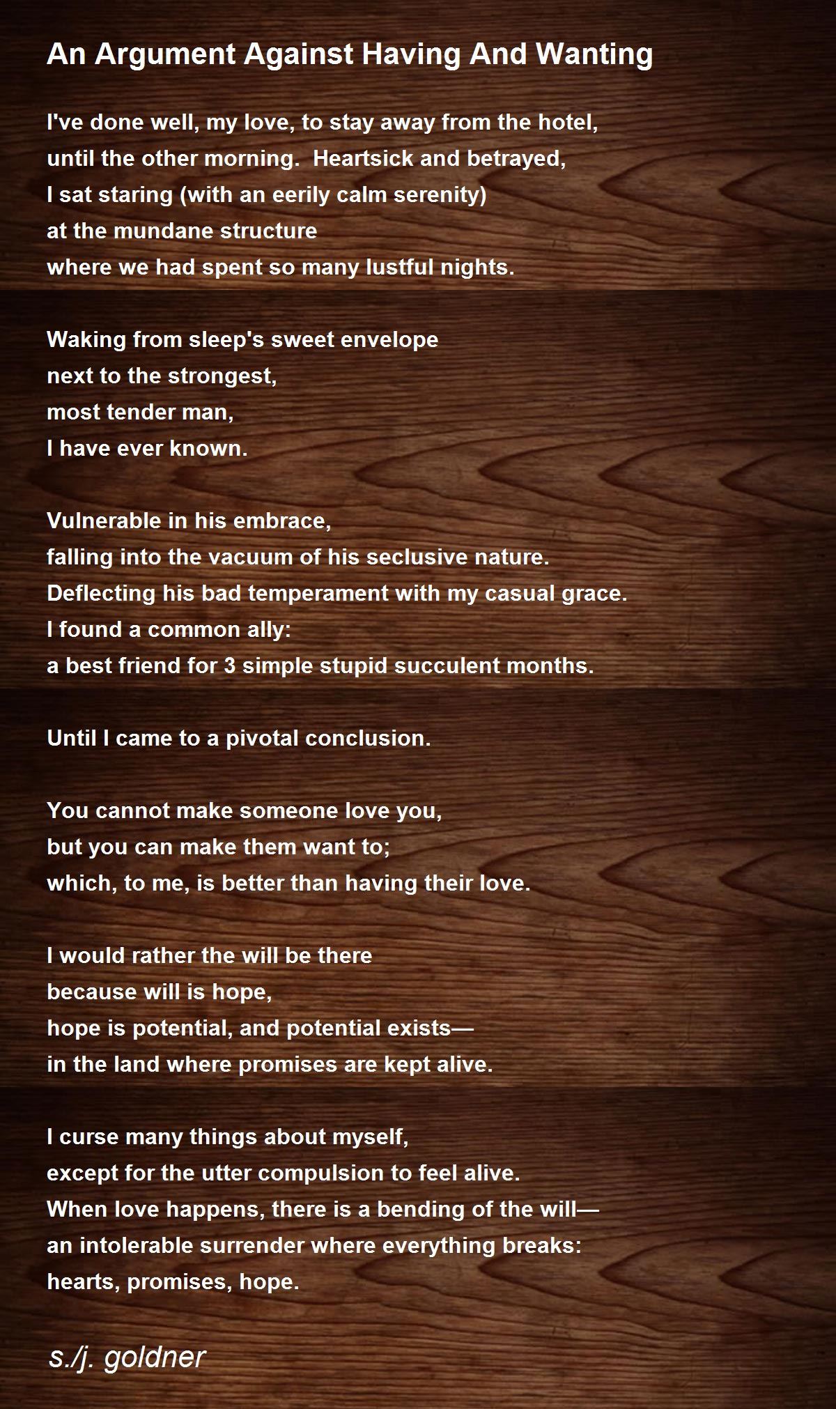 Argumentative essay on poems picture