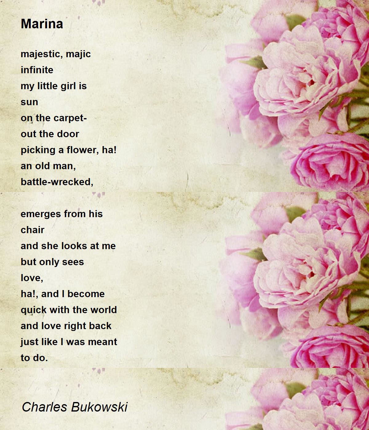 Marina Poem by Charles Bukowski - Poem Hunter