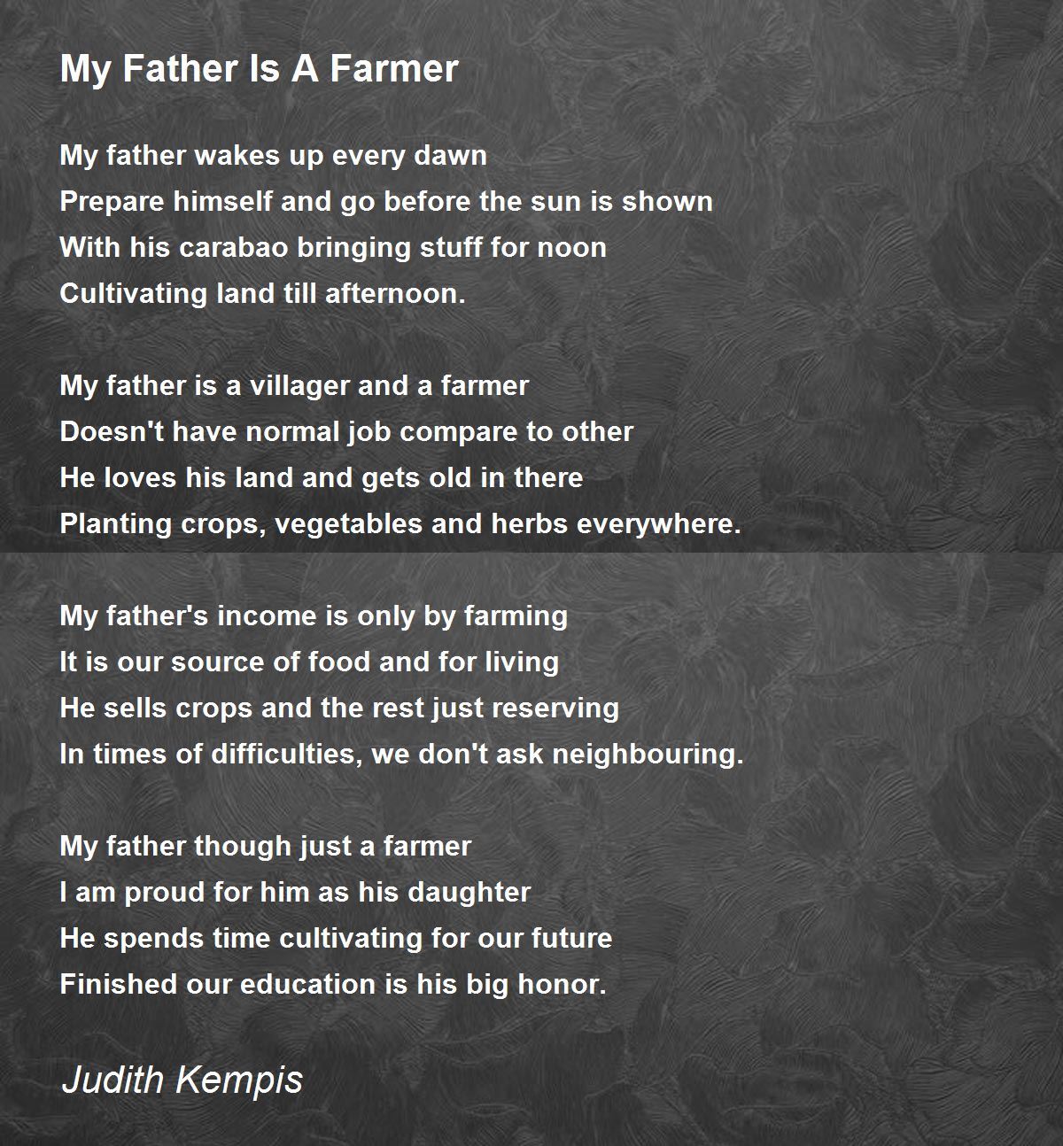 my father is a farmer essay