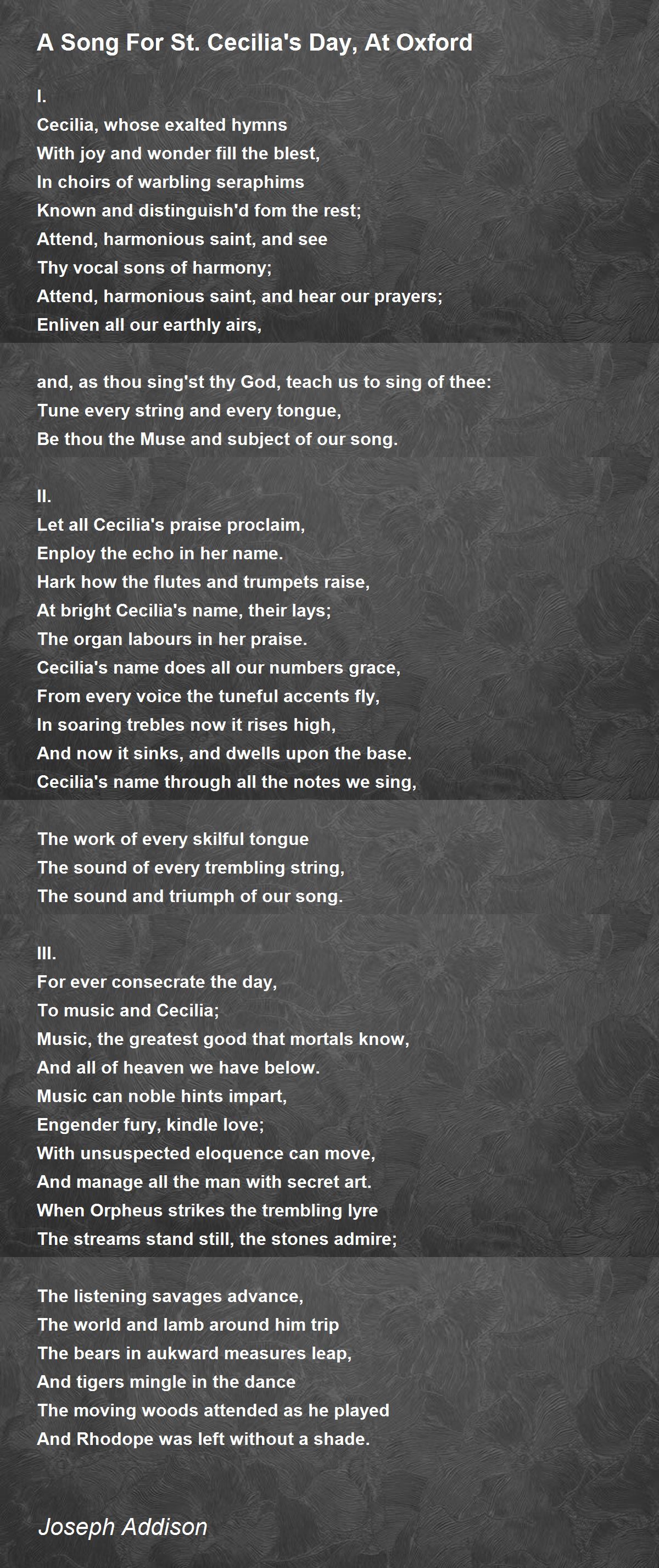 Saint Cecilia Quote St. Cecilia Catholic saints, Catholic, Catholic