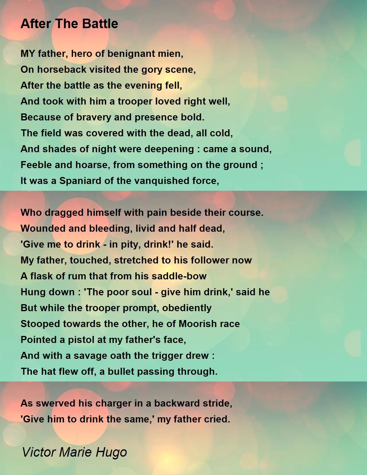 After The Battle After The Battle Poem by Victor Marie Hugo