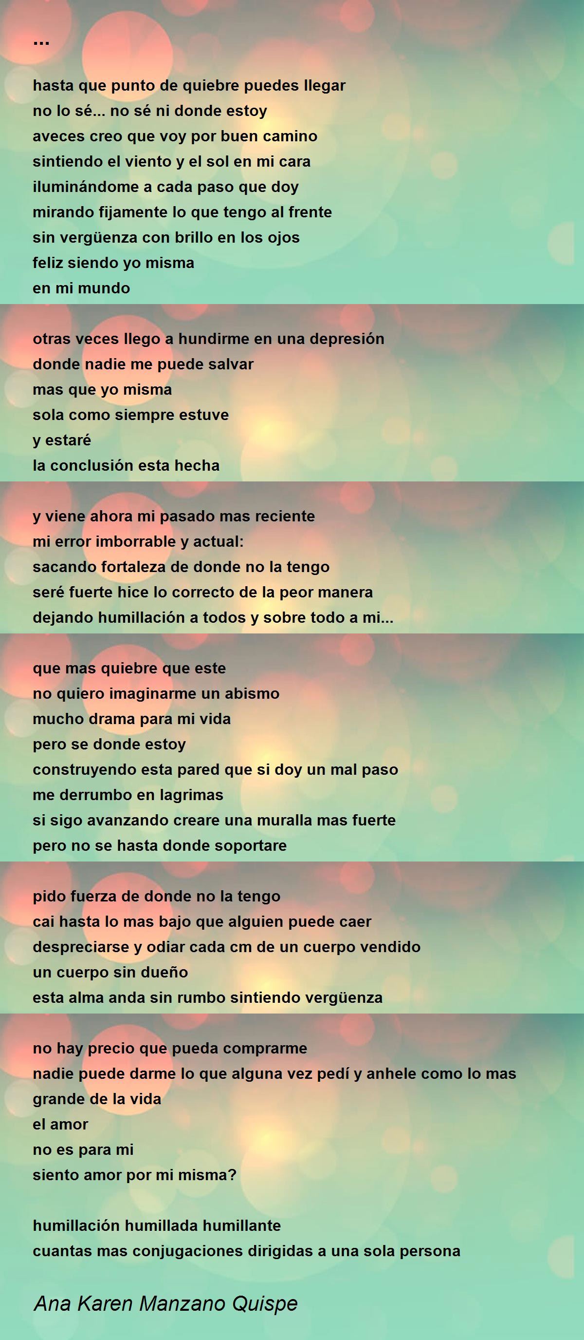 De Donde Proviene El Apellido Manzano Poem by Ana Karen Manzano Quispe