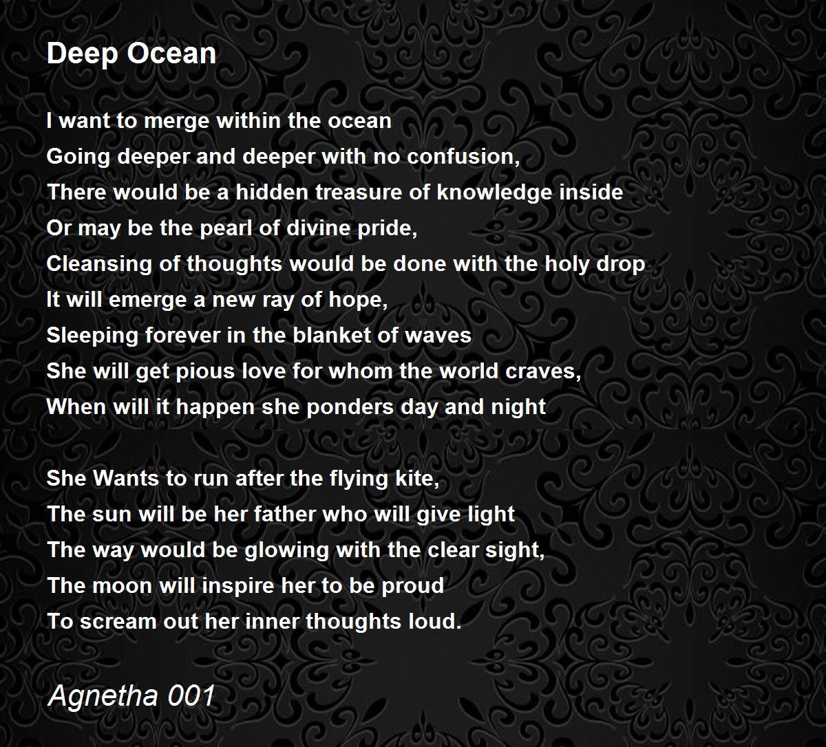 Deep Ocean - Deep Ocean Poem by Mehak Chawla