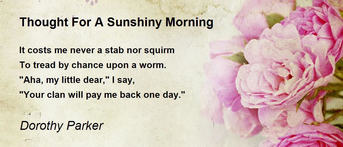 Thought for a sunshiny morning essay image