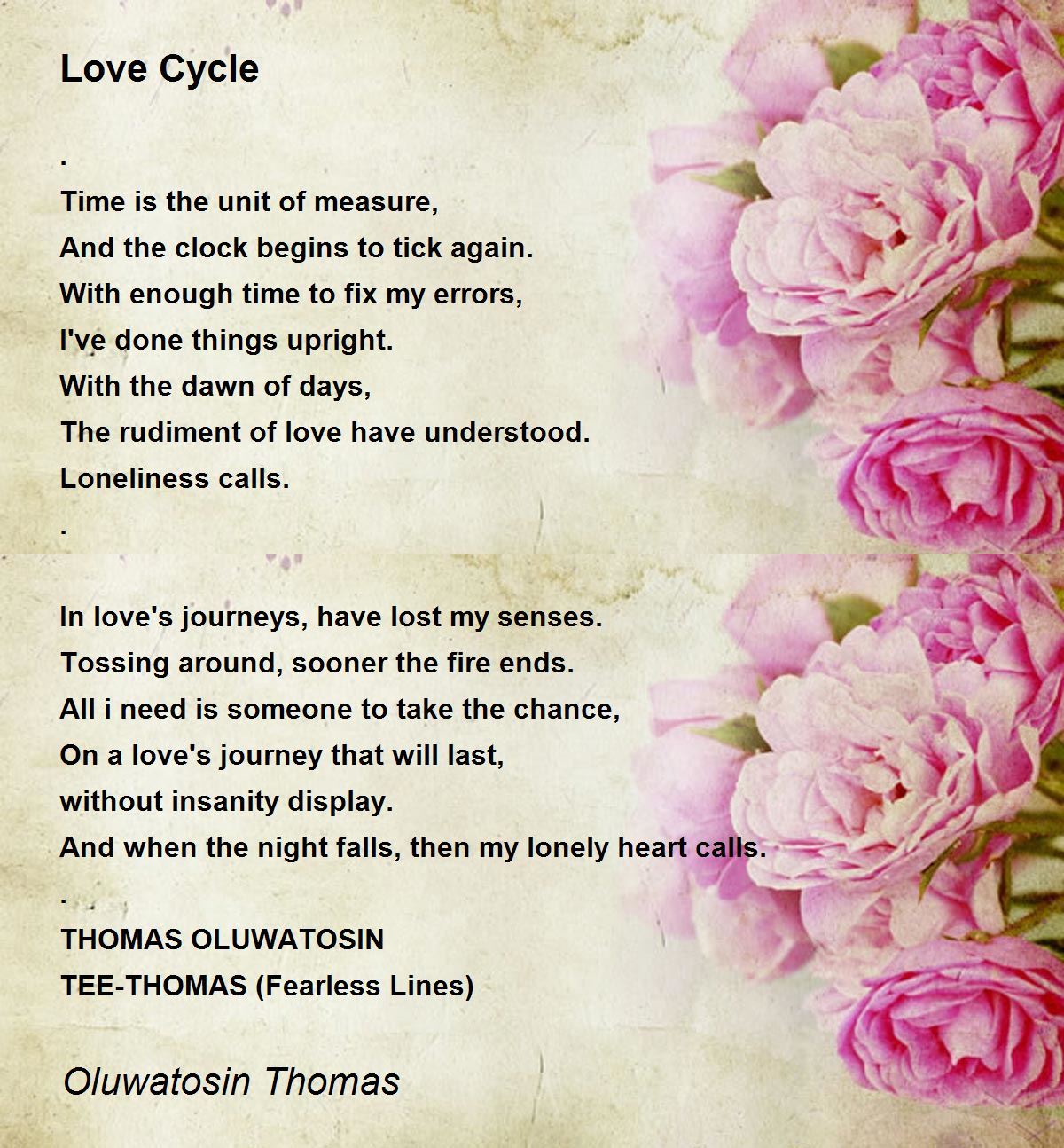 love cycle poem essay in english pdf